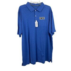 GWOC Mens Size XXL Blue Short Sleeve Polo Shirt Holloway